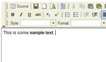 Interface example of a JavaScript based editor.