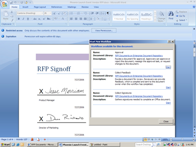 Sharepoint screen shot