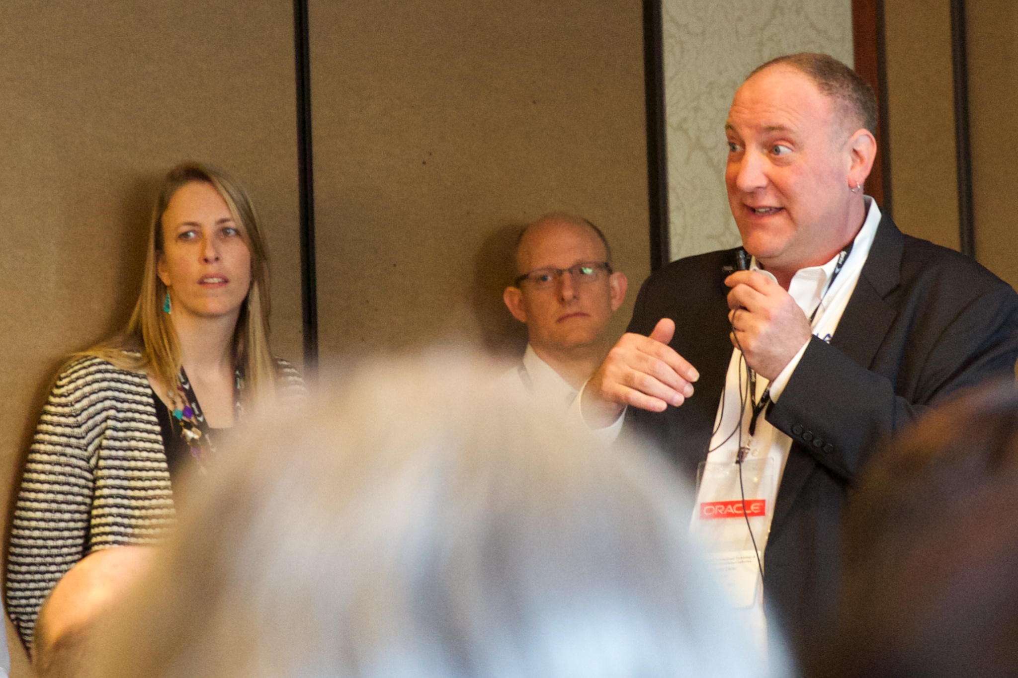 Kathy Walbin, Rob Sinclair and David Dickter presenting about the IAAP.