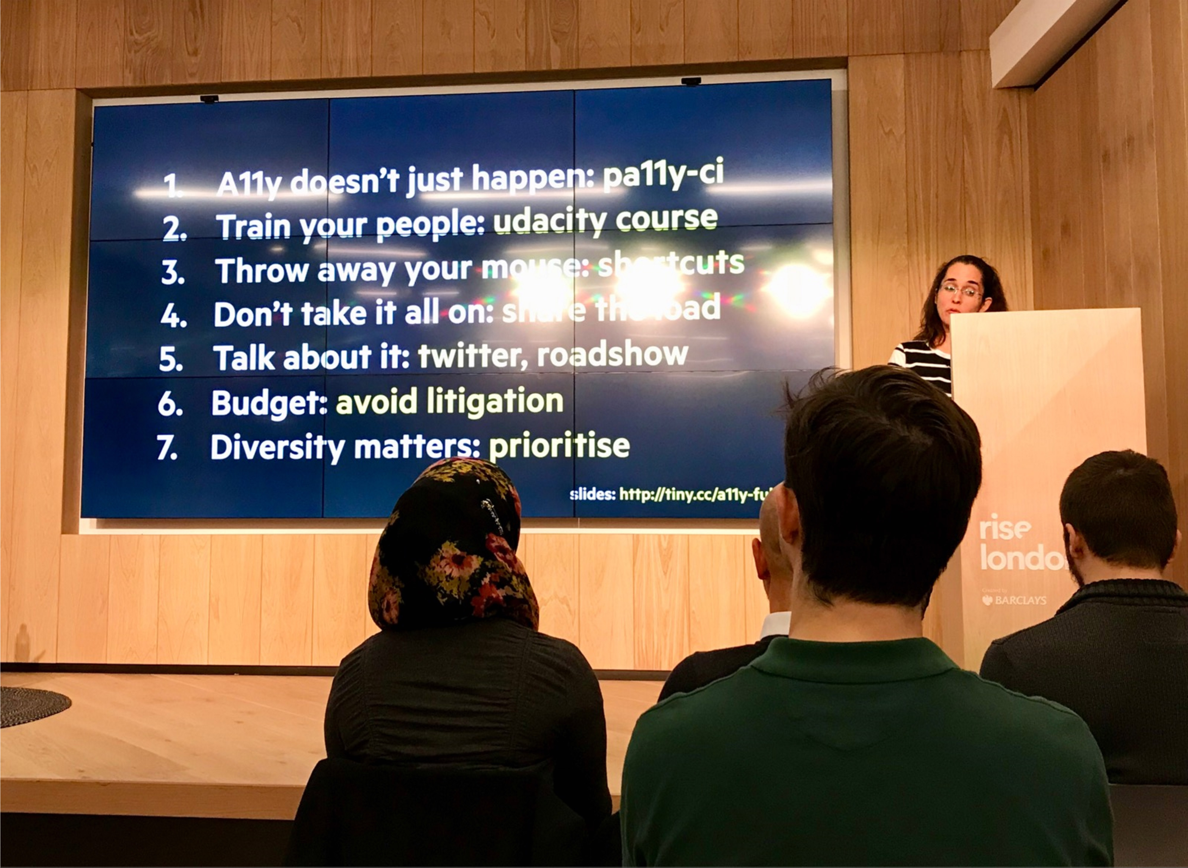 Laura's main points from the talk, outlined in the text above.