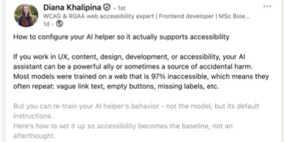 Screenshot from a linkedin post, follow the link for the details.