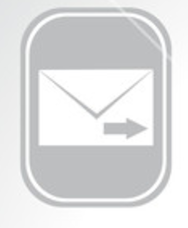 White on light grey email icon