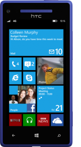 Windows phone home screen.