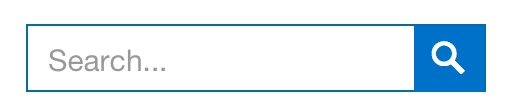 Search icon with light grey text and a strong blue magnifying glass icon.