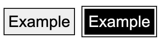 A light button with a dark outline, and a dark button with a separated dark outline.